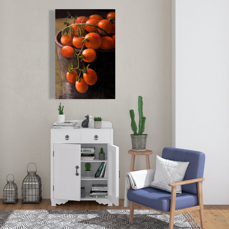 Art sur toile «Bucket of Cherry Tomatoes - Food Still Life»