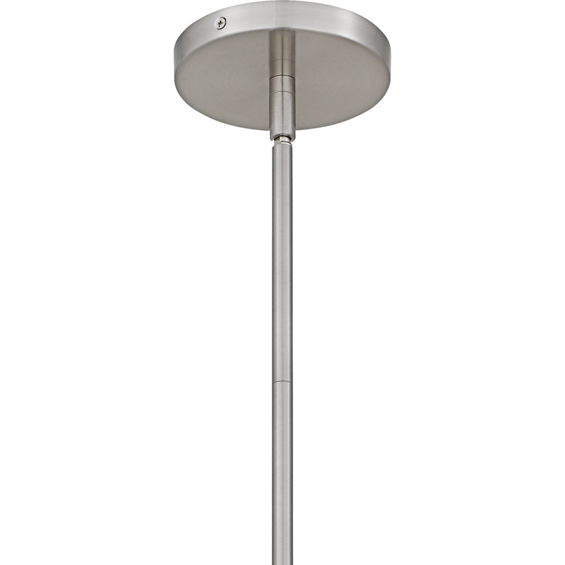 Luminaire suspendu 1 lumière Hollis, Nickel brossé