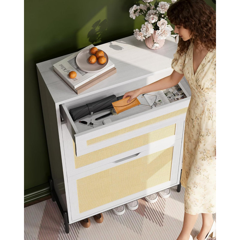 Shoe Storage Cabinet, White