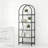 Modern 5-Tier Bookshelf With Arched Design, Metal Frame And Tempered Glass Shelves For Home Office Living Room Storage And Display-118743542
