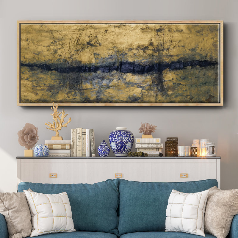Etched Gold - Framed Canvas