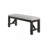 6Pc Cottage Style Extendable Dining Table Set Wheat Charcoal Tow Tone Finish Upholstered Chair Bench Dining Room Wooden Furniture Two Self-Storing Refectory Leaves Solid Wood-103130583