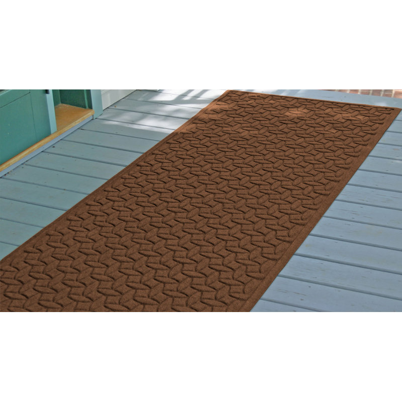 Tapis de porte intérieur antidérapant WaterHog Elipse, Marron foncé, L 3 pi x L 7 pi