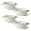Ensemble de 4 bols à soupe 8,25 po 32 oz Linen Cream - Ensemble de 4 bols en grès scandinave avec poignées à languettes intégrées
