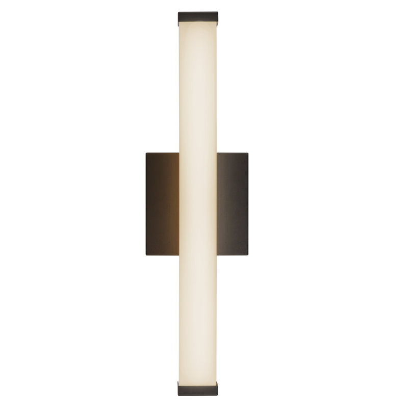 Geri 18-in Black dimmable LED Wall Sconce, Matte Black, 18-in