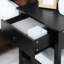 2 tables d'appoint avec tiroir et tablette, table de salon de chambre à coucher moderne, extrémité noire pour la fonctionnalité