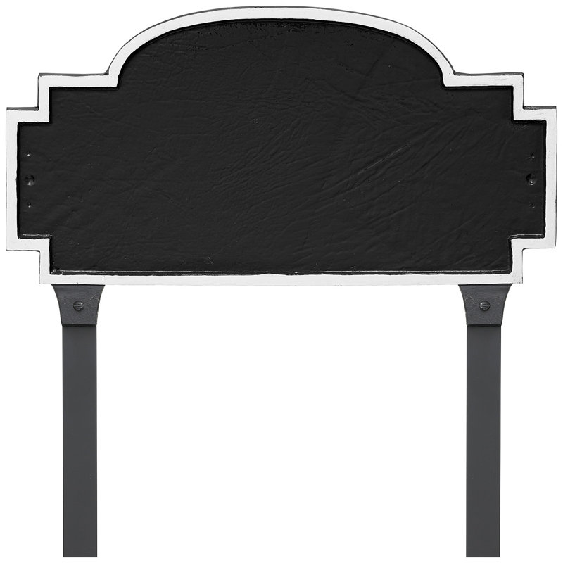 Plaque d'adresse sur 1 ligne Chesterfield, Noir / Blanc, Oui