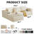 108” Modular Sectional Cloud Sofa For Living Room Modern Minimalist Couch With L-shaped Chaise Upholstered Corduroy Couch , Deep Seat, No Assembly Required -2026687625-2026868325