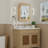 16" W X 24" H Wide Frame Oak Wood Medicine Cabinet with Mirror, Adjustable Shelves, Soft-Close Hinges and Reversible Door, Wall-Mount or Recessed for Makeup, Shaving or Bathroom Vanity Storage-2035901599-2016667439