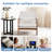 Upholstered Linen Blend Accent Chair with Wooden Legs and Lumbar Pillow-1193044490