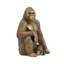 Figurine gorille assise Tessy, détails en polyrésine bronze réaliste, 8 pouces