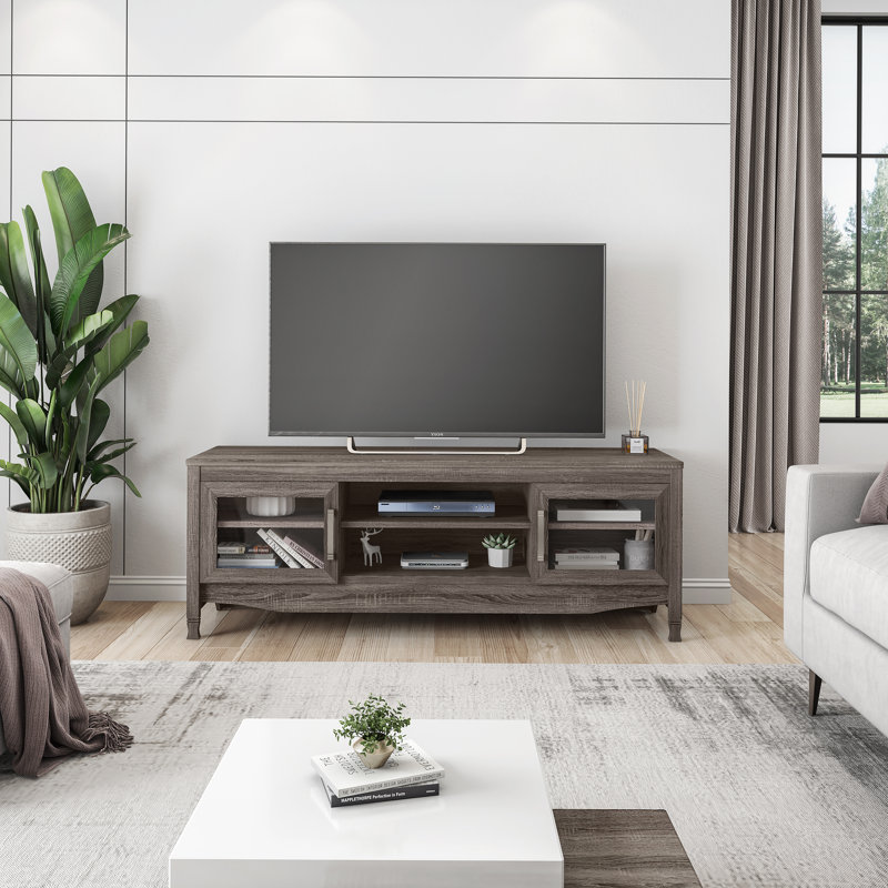 Meuble télé gris en bois flotté