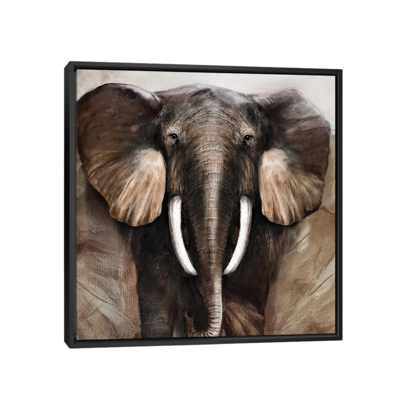 « majestic rencontre », reproduction sur toile, H 18 po x l 18 po x P 1,5 po, Toile avec cadre noir, Pas de tapis