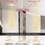 Lustre linéaire à intensité variable 6 lumières Glam-607148267