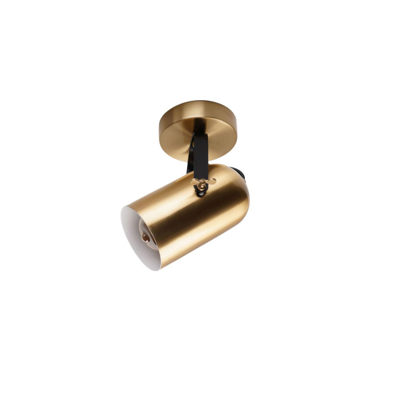 Élégant lustre doré, structure en métal, 11,0 po x 6,7 po | Hauteur totale: 9,8 pouces | 1 x douille E27 (40 W maximum) | Idéal pour le salon, la salle à manger et le vestibule | Luminaire élégant, classé IP20