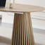Table de salle à manger extensible ovale avec une conception multifonctionnelle, parfaite pour une utilisation flexible de l'espace et une esthétique moderne