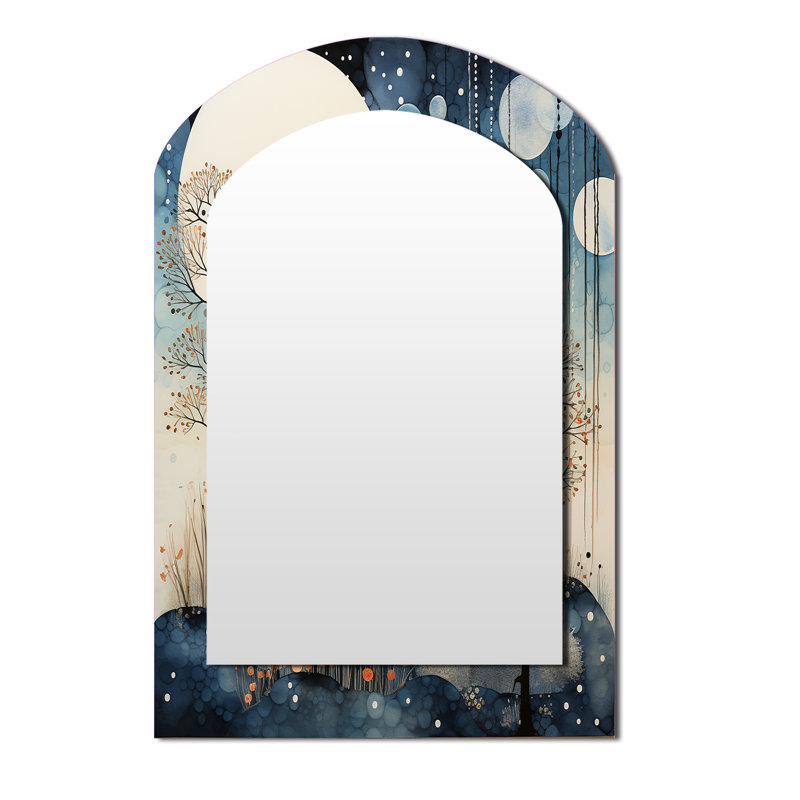 Miroir mural arche Japon Modern, 43 po x 33 po