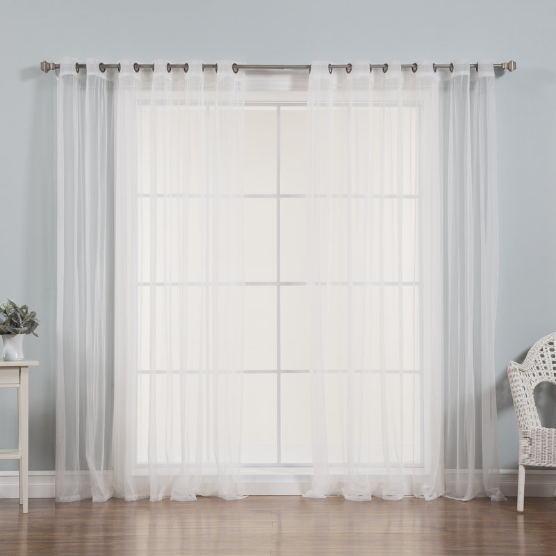Rideau transparent en polyester Elen, L 80 po x L 96 po