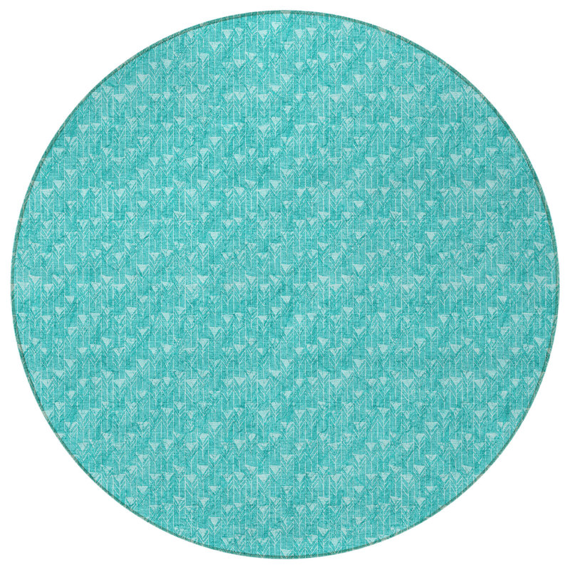 Tapis extérieur rond lavable antidérapant 8 pi