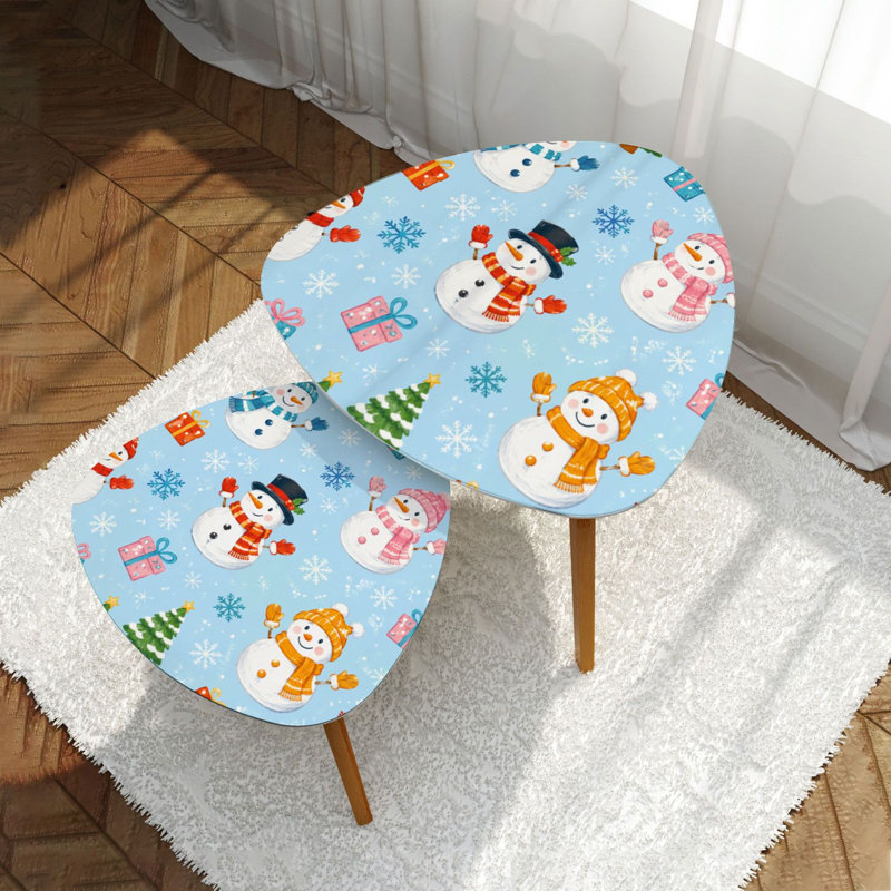 Ensemble de 2 tables basses gigognes Triangle