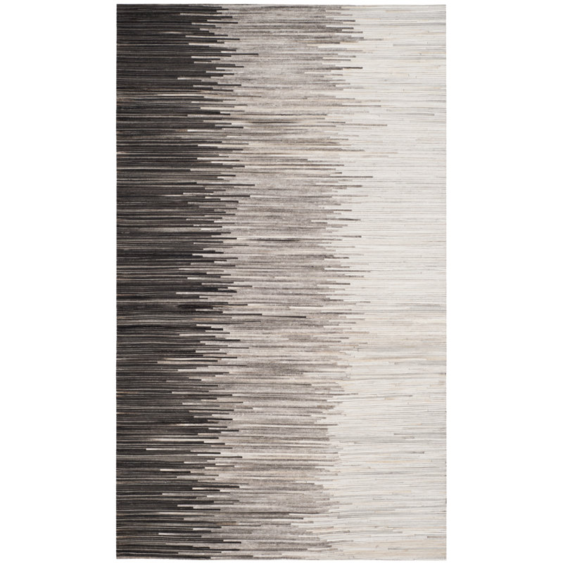 Tapis abstrait en cuir tissé à la main Patricio Studio, Rectangulaire 8 pi x 10 pi