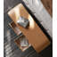 Banc de rangement en bois massif et cuir de style nordique pour chambre et salon-535372583