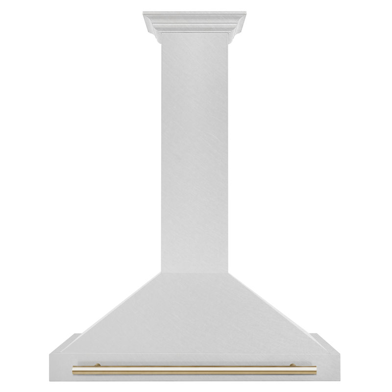 36" 400 CFM Ducted Wall Mount Range Hood, Gold