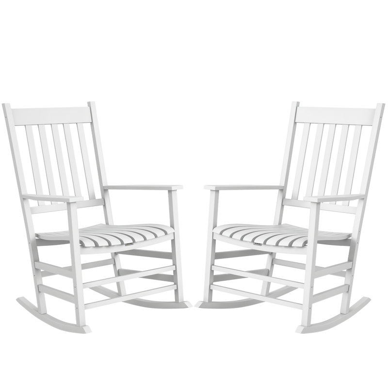 Ensemble de 2 chaises berçantes pour l'extérieur Outsunny