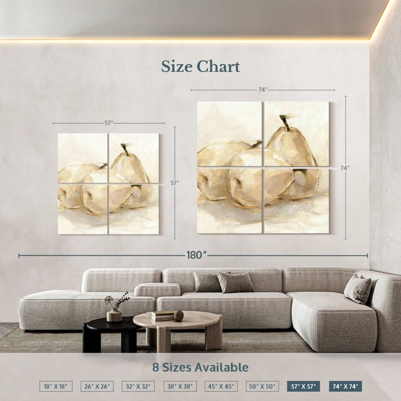 Yarlin White Pear Study II, 57'' H x 57'' W