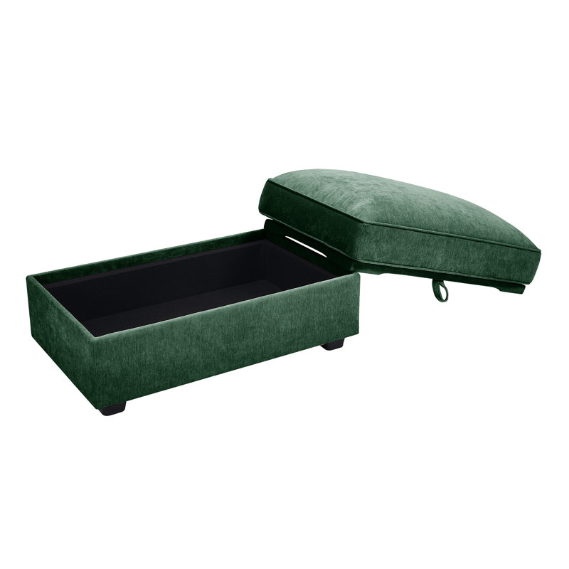 Repose-pieds moderne en chenille, Vert
