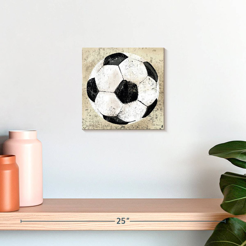 Ballon de football rétro Sirpi, H 10 po x l 10 po