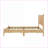 Full Size Natural Wood Mid-Century Modern Platform Bed - No Box Spring Needed, Bedroom Furniture