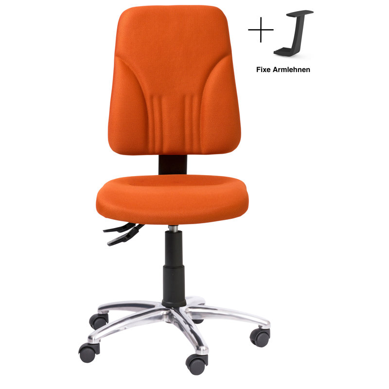 Office Chair, No armrests, Orange