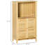 Armoire naturelle - Améliorez l'efficacité du rangement dans la salle de bain et le salon avec plusieurs tablettes et portes pour maximiser l'espace et l'organisation de vos portes