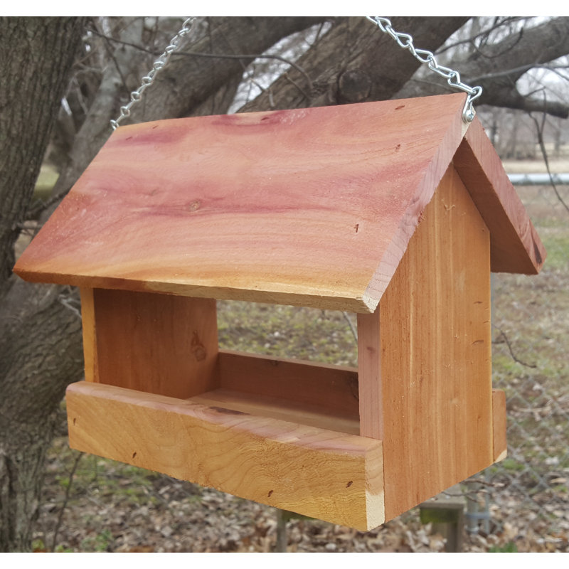 Carlyn Wood Hanging Tray Bird Feeder