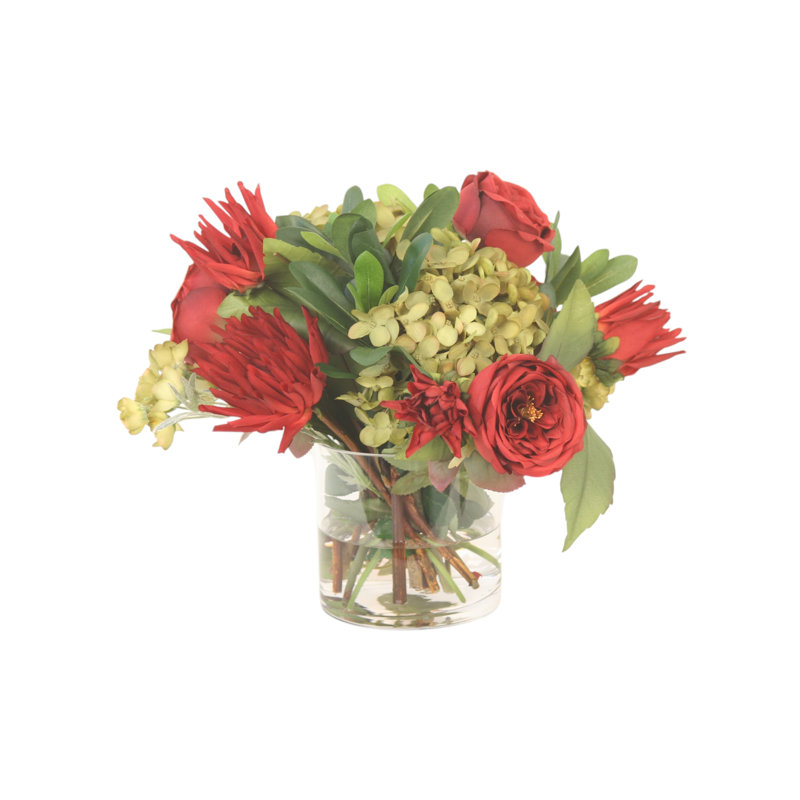 Faux Floral Arrangement in Vase