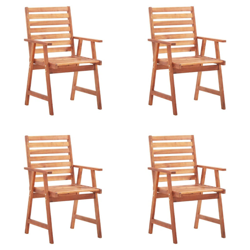 Chaise de patio avec coussin en teck, Beige