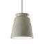 Radiance - Luminaire suspendu trapézoïdal haut 1 lumière - Jaune pâle - Nickel brossé - l 13,5 po x H 16 po - DEL dédiée-1313511221-1313512164-1325346103