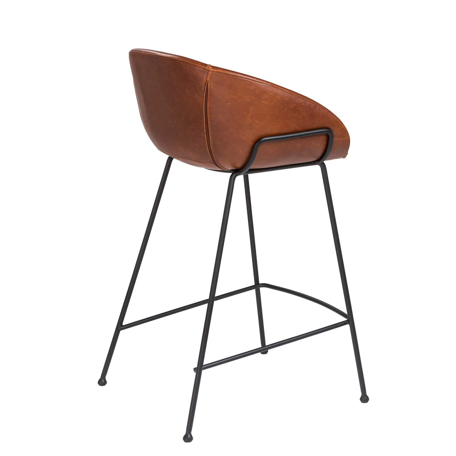 Ardea Bar and Counter Stool, Counter Stool (25.6" Seat Height), Dark Brown Faux Leather