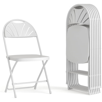 Plastic folding chair with handles, lightweight commercial activity chair, set of 8