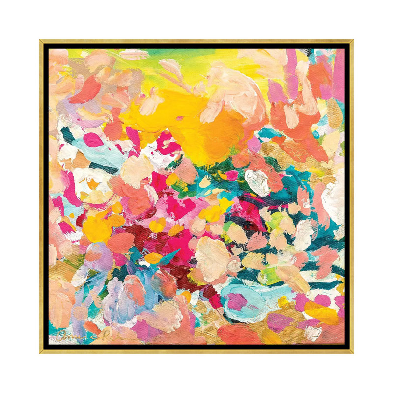 "Désespérée romantic" par Amira Rahim, reproduction d’art, Toile encadrée d'or, H 37 po x l 37 po x P 1,5 po, Pas de tapis