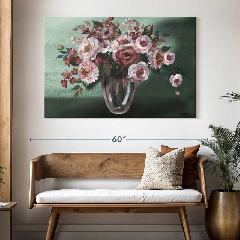 Harnek Romantic Moody Florals Landscape, 34" H x 51" W