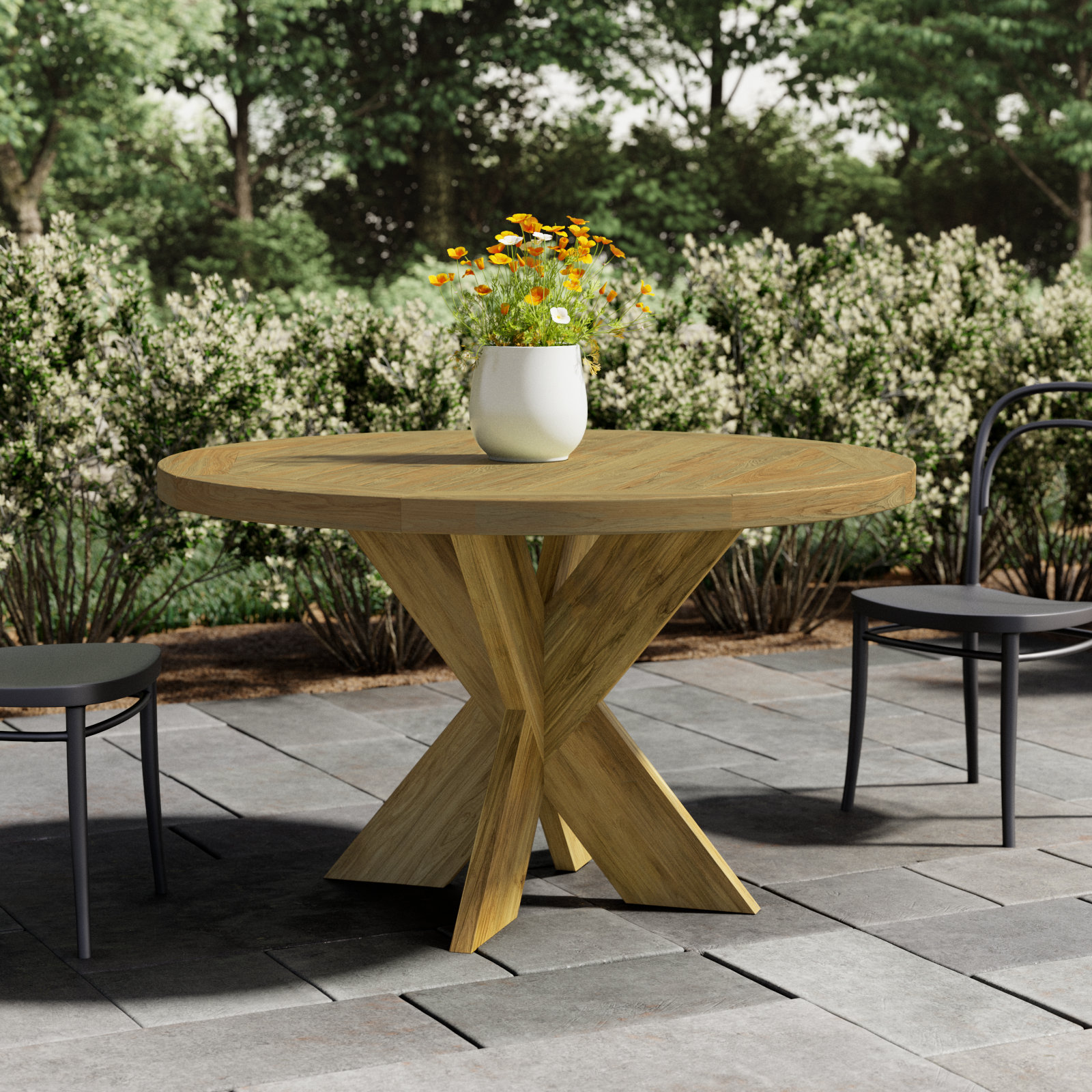 Beardall Teak Patio Dining Table, 51"