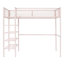Lit mezzanine en métal avec tablettes à 4 niveaux et rangement Garrett-113432731-113432734