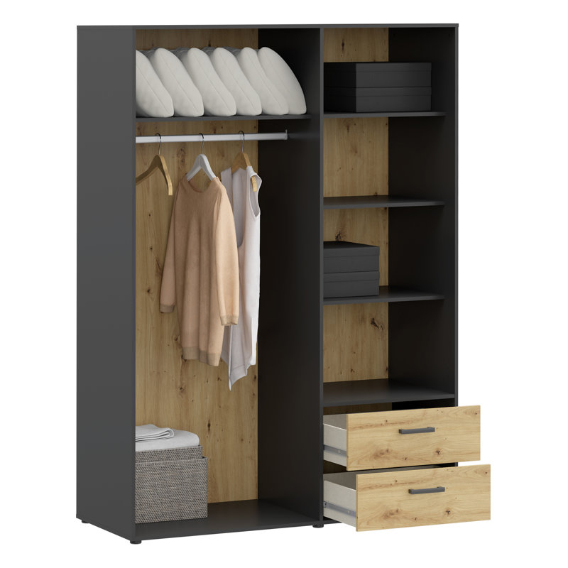 Taneem 3 Door Manufactured Wood Wardrobe