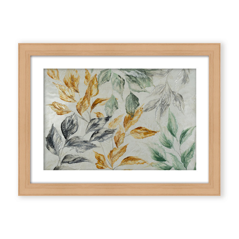 Nature Inspired "Muted Radiance" Canvas Wall Art By , 16" H x 24" W, Framed Matted Print, Brown