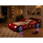 Cadre de lit de voiture de course pour enfants, conception de voiture de course de formule Speedster avec lumières à DEL-133880489