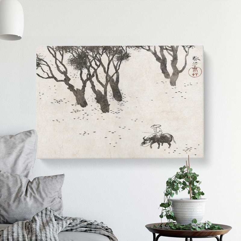 Herd Boy by Hishida Shunso - Wrapped Canvas, 50cm H x 76cm W x 3cm D