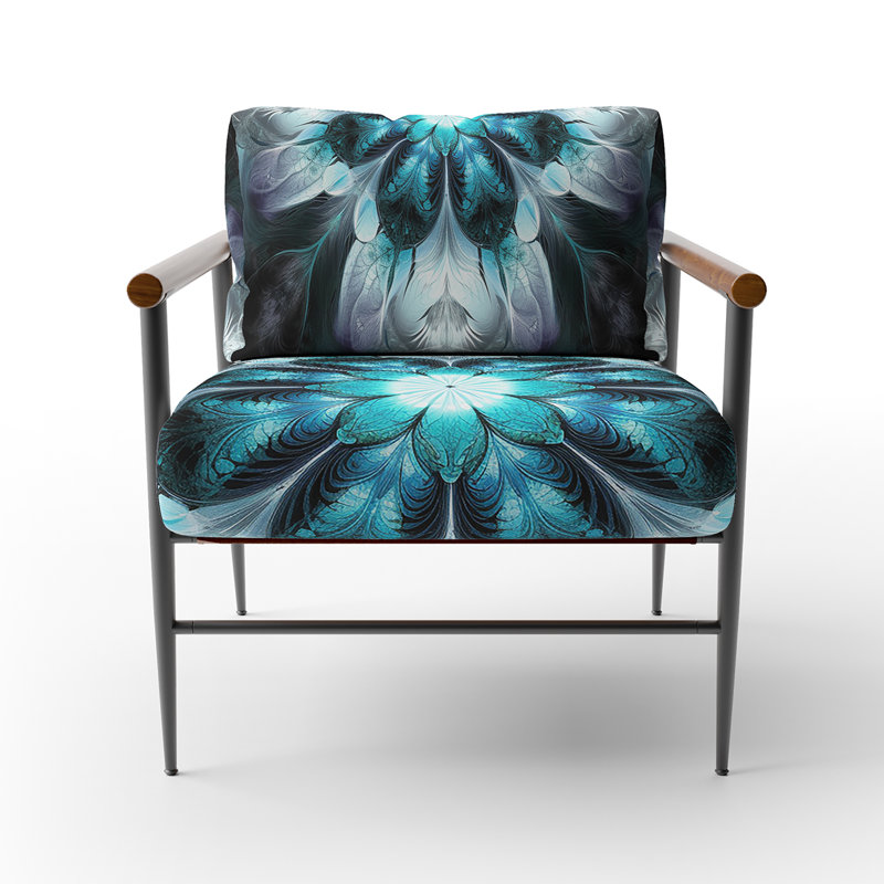 Chaise d'appoint géométrique abstraite rembourrée Brickner, Noir, noir, noir, noir
