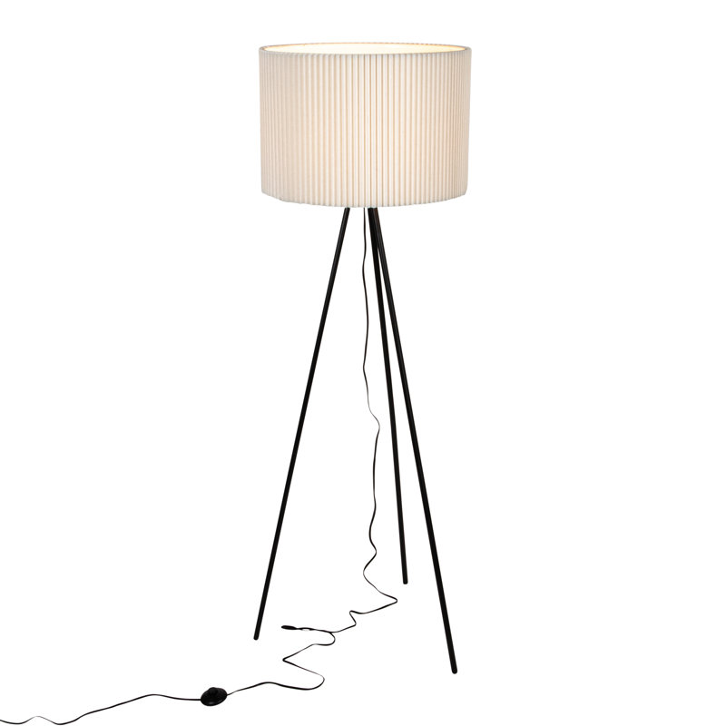 Metal Floor Lamp with Jute Shade